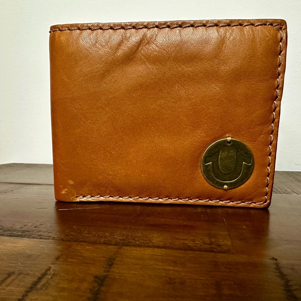 True Religion Light Brown Leather Men’s Wallet